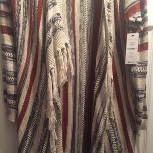 Cardigan with fringe